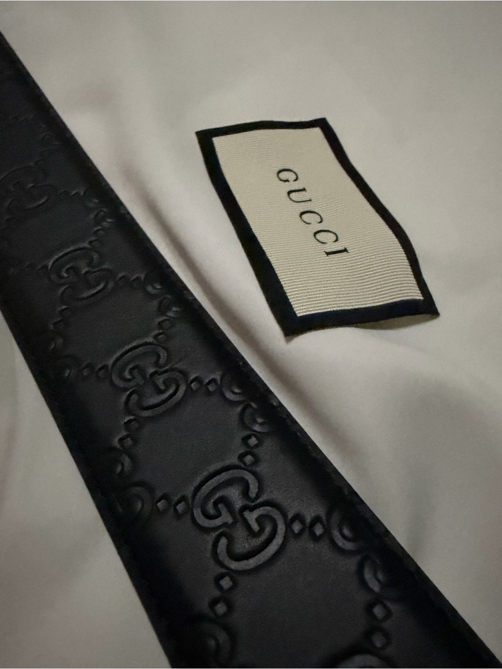Men’s Gucci Belt – Size 95 (Black Leather with Silver GG Buckle) Authentic - Picture 7 of 9